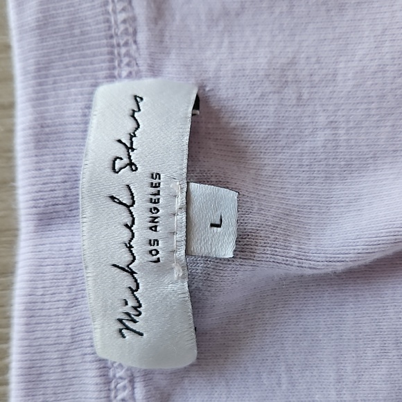 Lavender Michael Stars Sleevels Tank Top 100% Cotton Made In USA - Picture 2 of 4